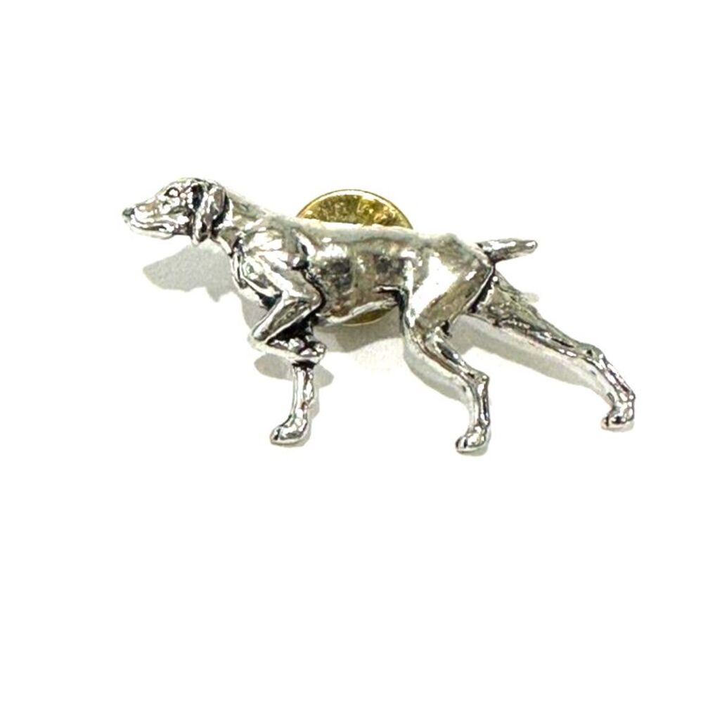 English Pointer on Point Lapel Pin - English Handcrafted Pewter